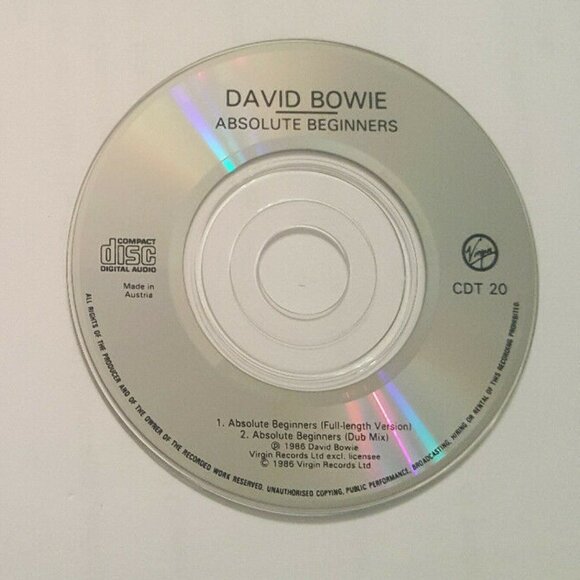 DAVID BOWIE Absolute Beginners CD 3" UK 1988 Virgin CDT 20 Card Sleeve - Picture 3 of 3